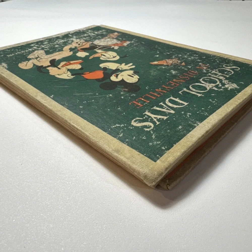 VTG 1939 1st Edition Walt Disney School Days IN DISNEYVILLE‎ Hardcover Kids Book